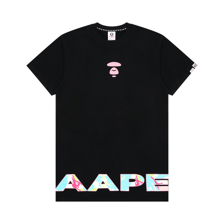 AAPE Moonface Printed Tee 'Black'