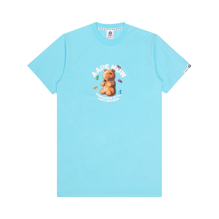 AAPE Bear Graphic Mini Dress 'Blue'