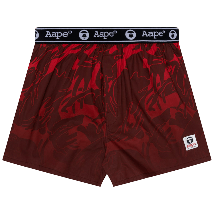 AAPE Moonface Gradient Camo Boxers 'Red'