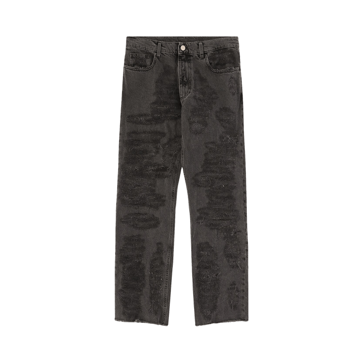 1017 ALYX 9SM Destroyed Embroidery Jean 'Black'