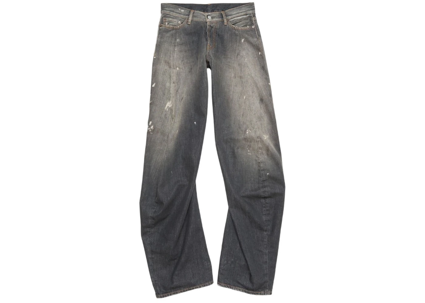 Acne Studios Wide Leg Cut High Waisted Style Jeans Blak