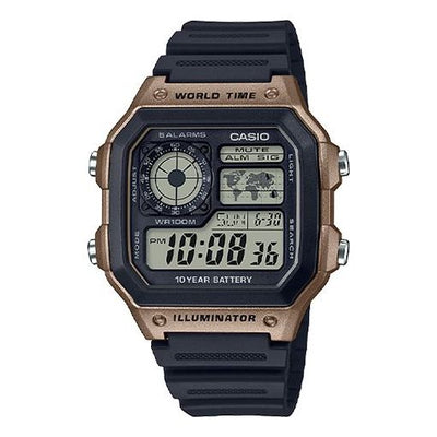 CASIO Waterproof Sports Shockproof Mens Black Digital