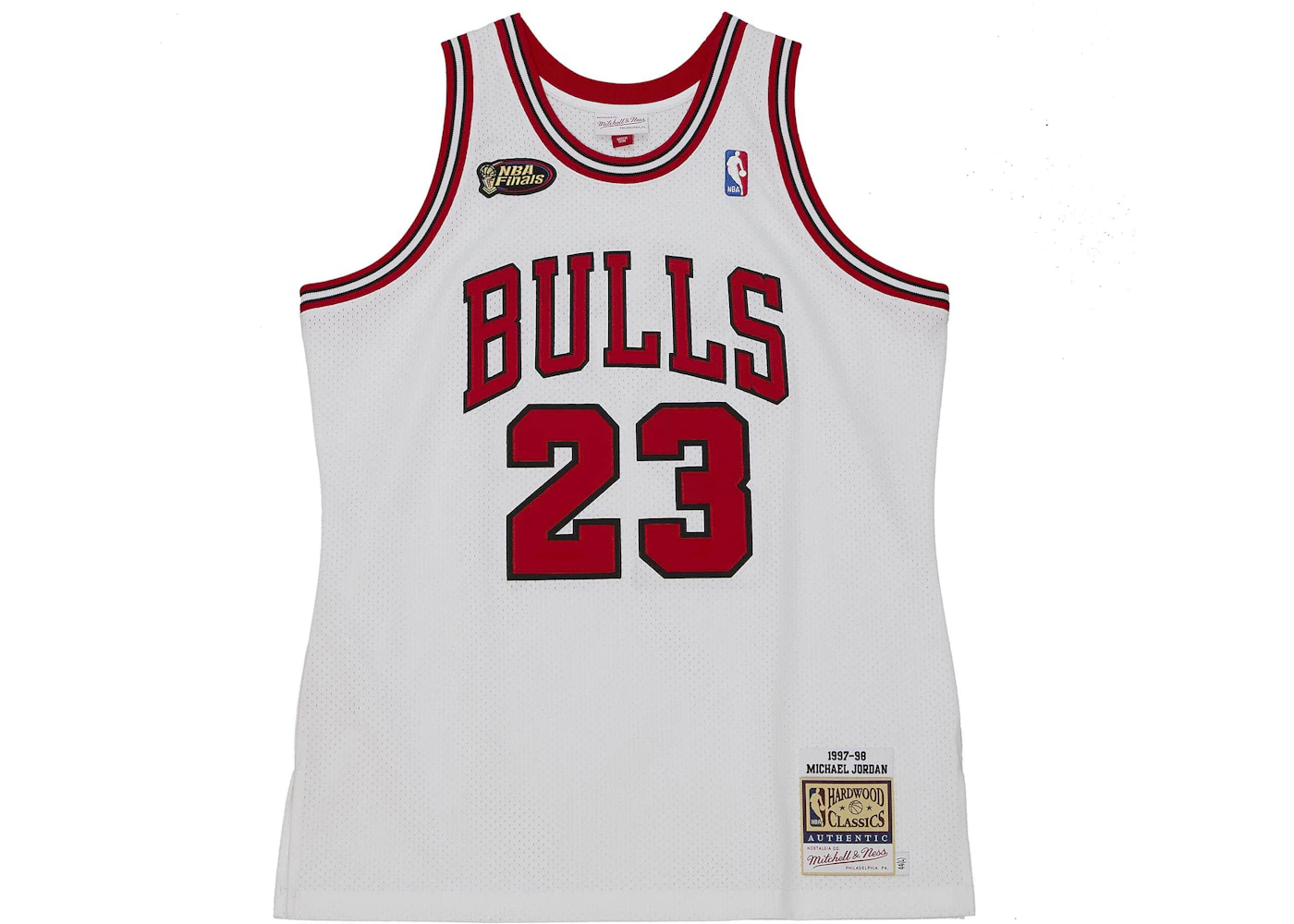 Mitchell & Ness Michael Jordan Chicago Bulls Finals 1997-98 Home Authentic NBA Jersey White/Red/Black