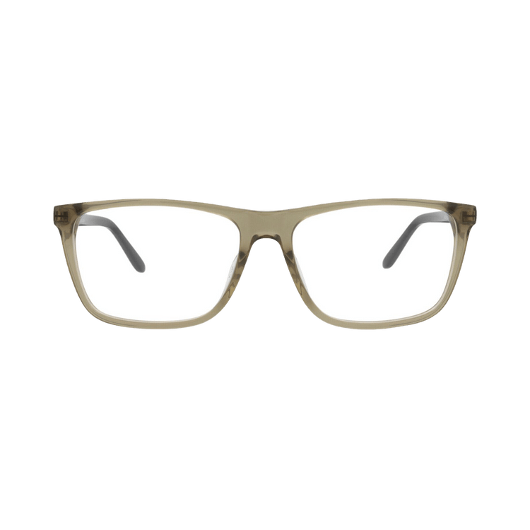 Alexander McQueen Square-Frame Acetate Optical Frames 'Green Silver Transparent'