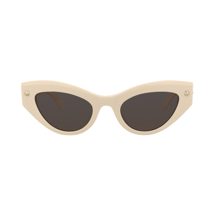 Alexander McQueen Cat Eye Sunglasses 'Ivory/Grey'