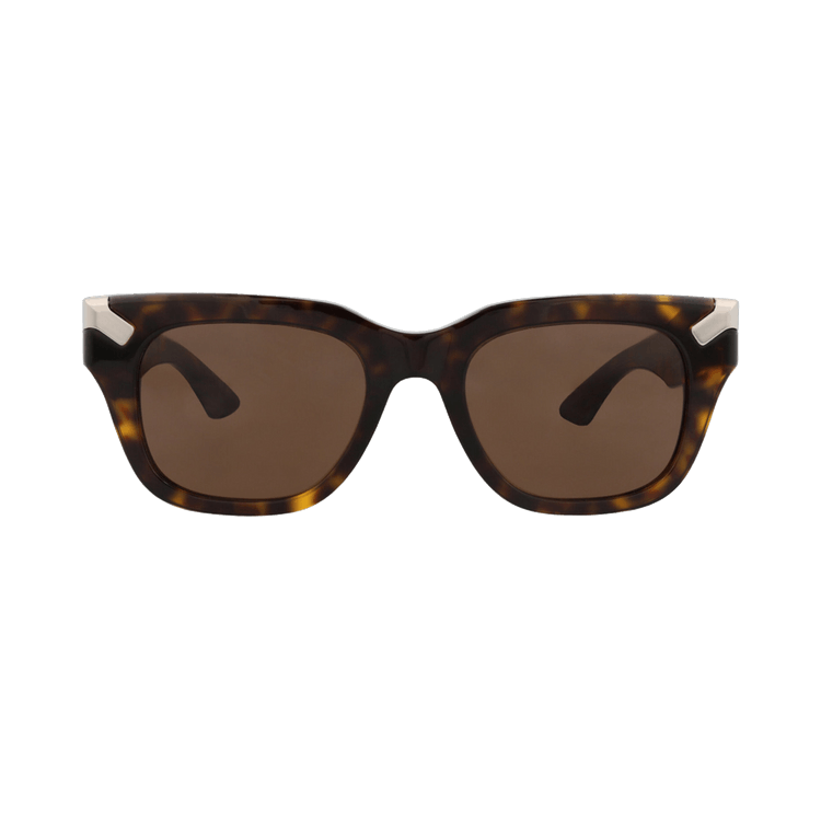 Alexander McQueen Square Sunglasses 'Havana/Brown'