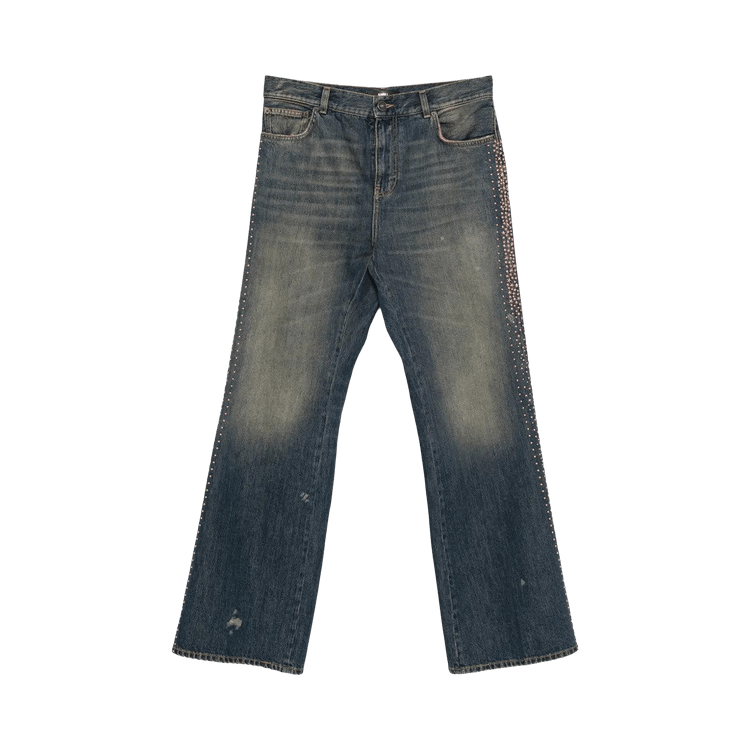 Amiri Ma Fit Embellished Stripe Jean 'Faded Sand Indigo'