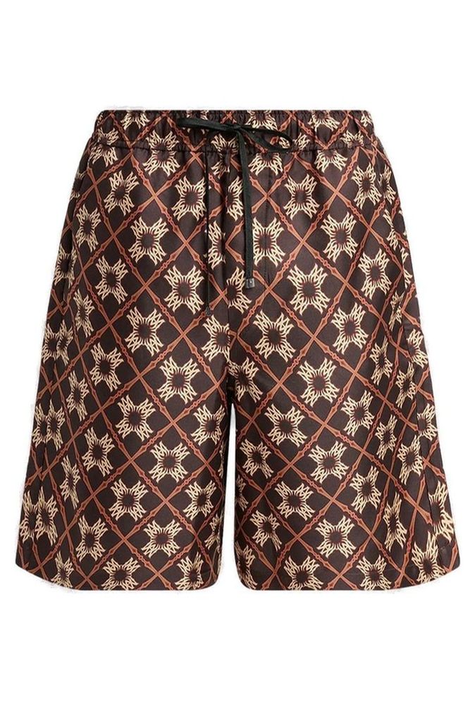 Amiri Graphic Printed Drawstring Shorts