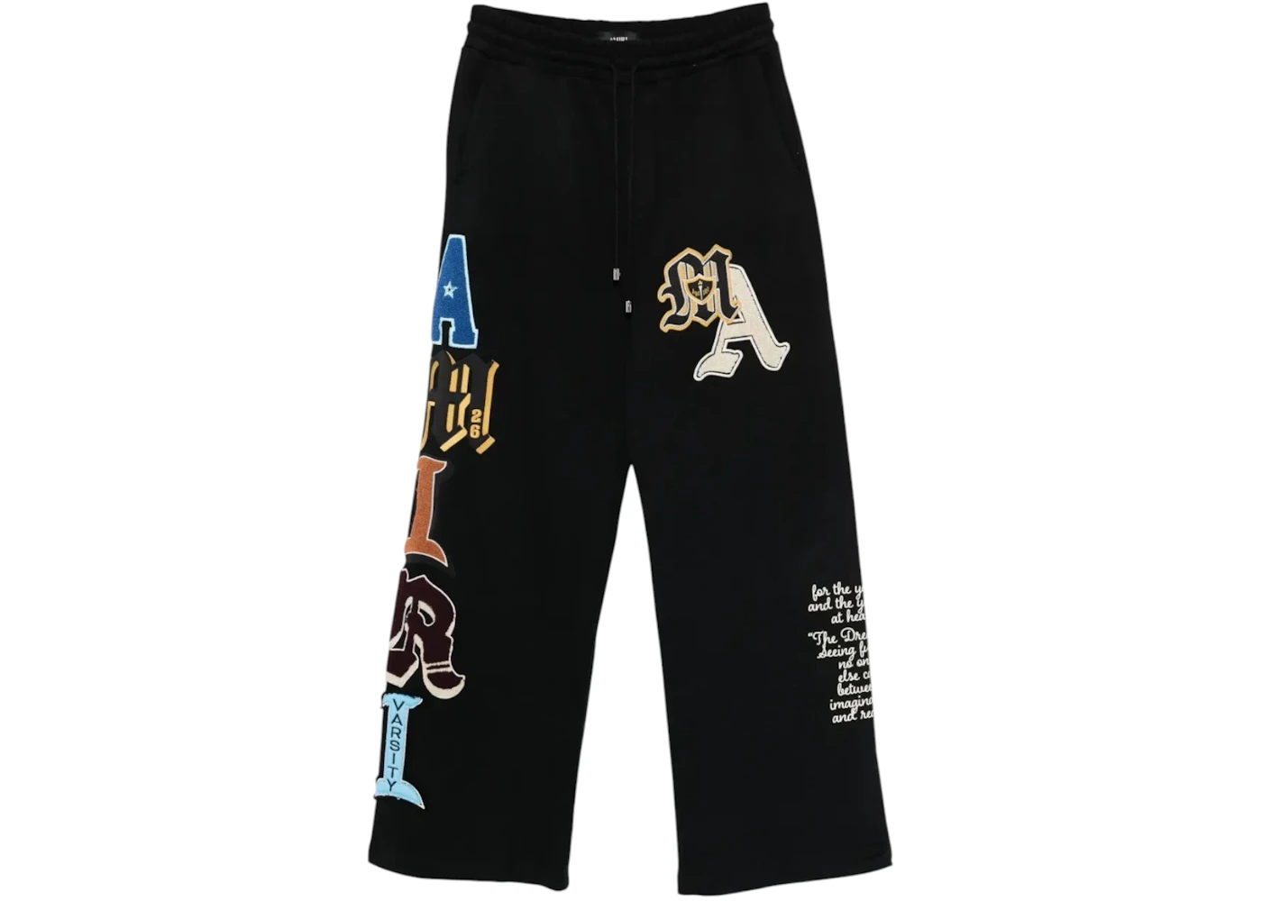 AMIRI Varsity Patch Sweatpant Black