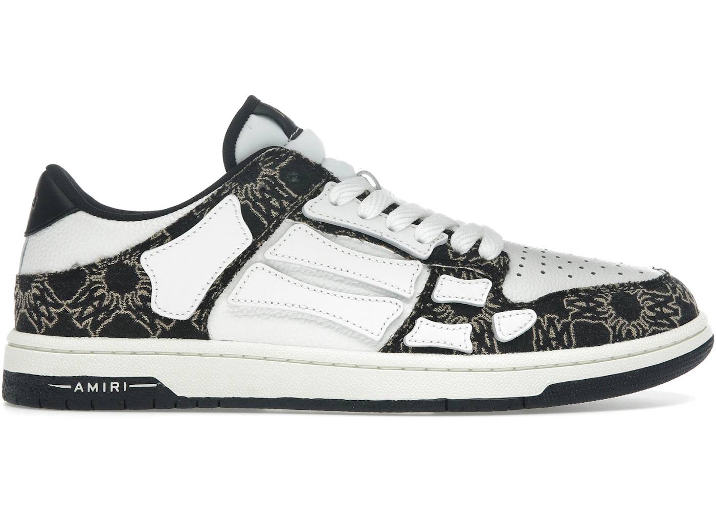 AMIRI Skel Top Low White Black Quad Monogram Print
