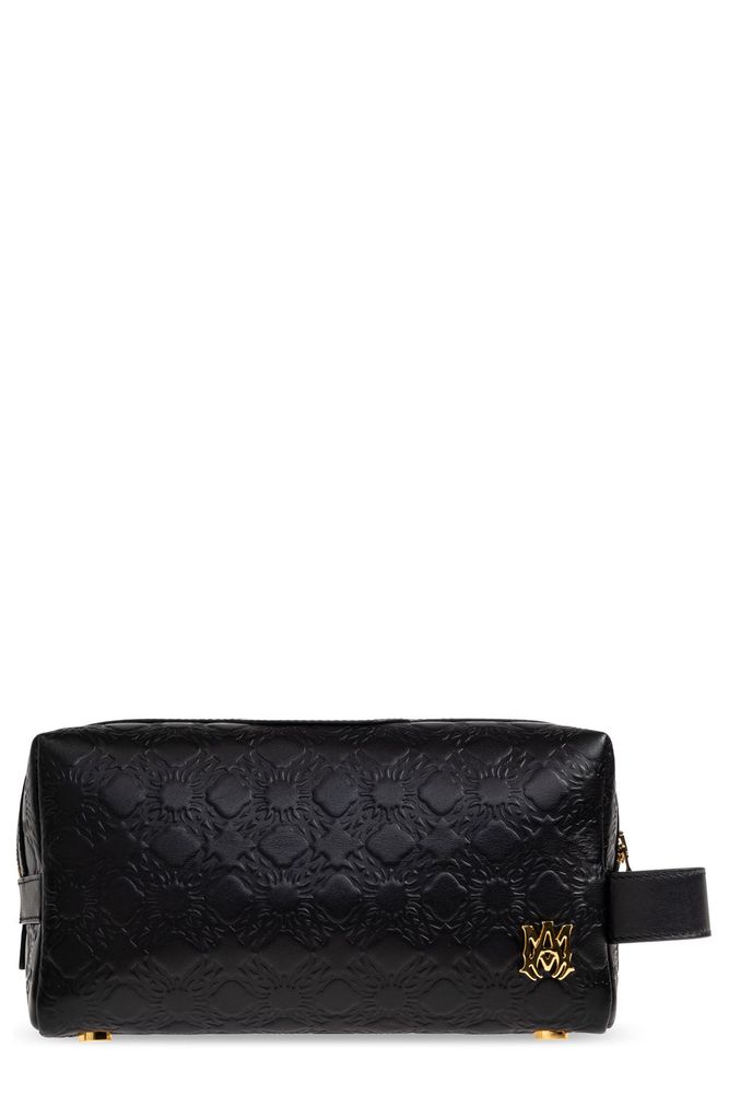 Amiri Logo Plaque Zipped Toiletry Bag