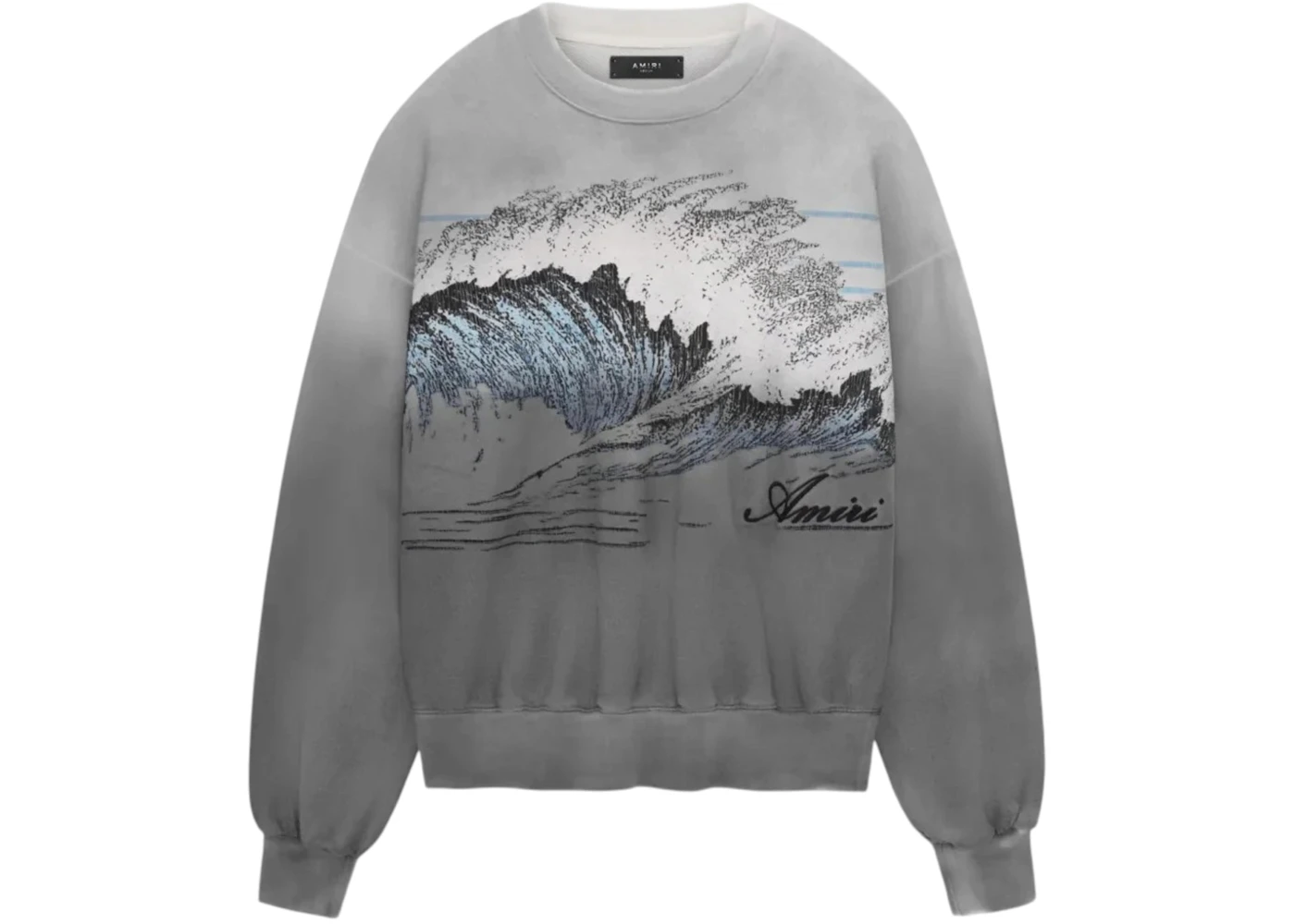 AMIRI Vintage Wave Oversized Crew T-Shirt Black