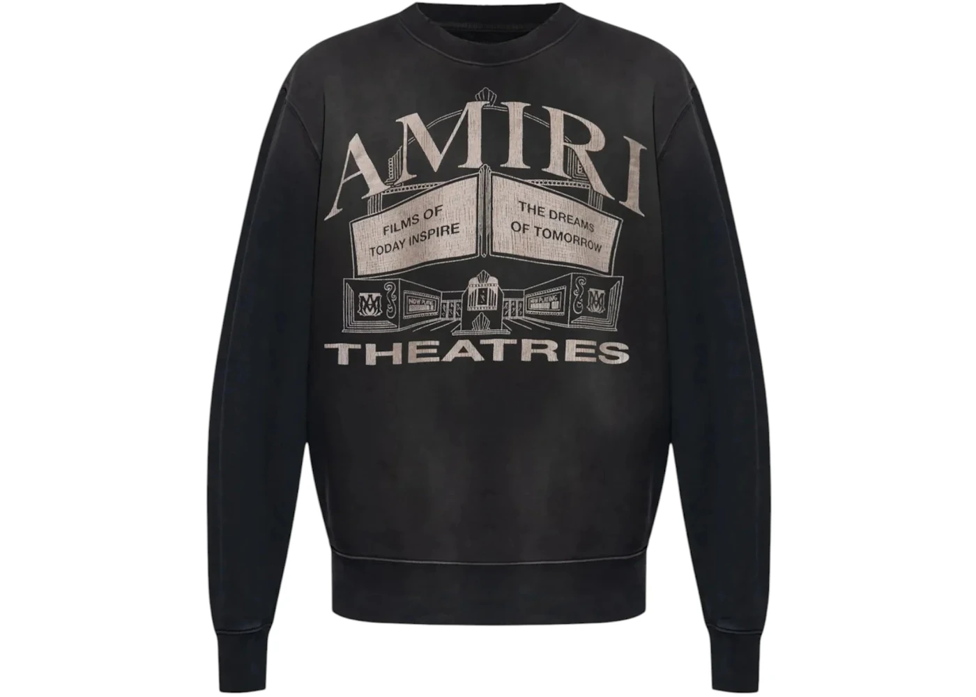 AMIRI Theaters Vintage Crew T-Shirt Black