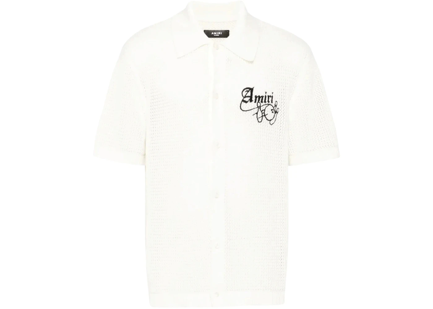 AMIRI Bowling Crochet Polo Knitwear Alabaster