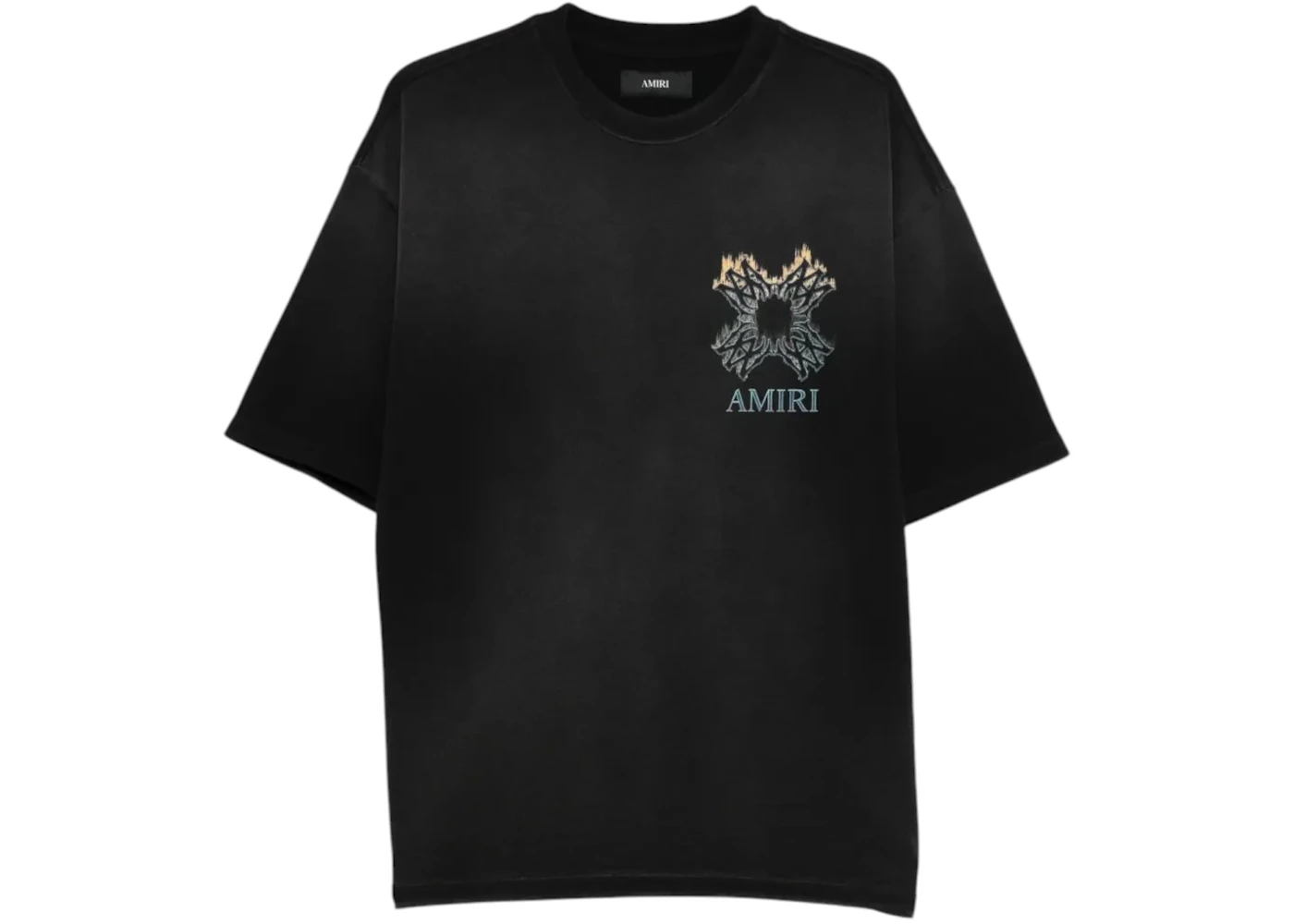 AMIRI Ma Quad Flames Tee Black