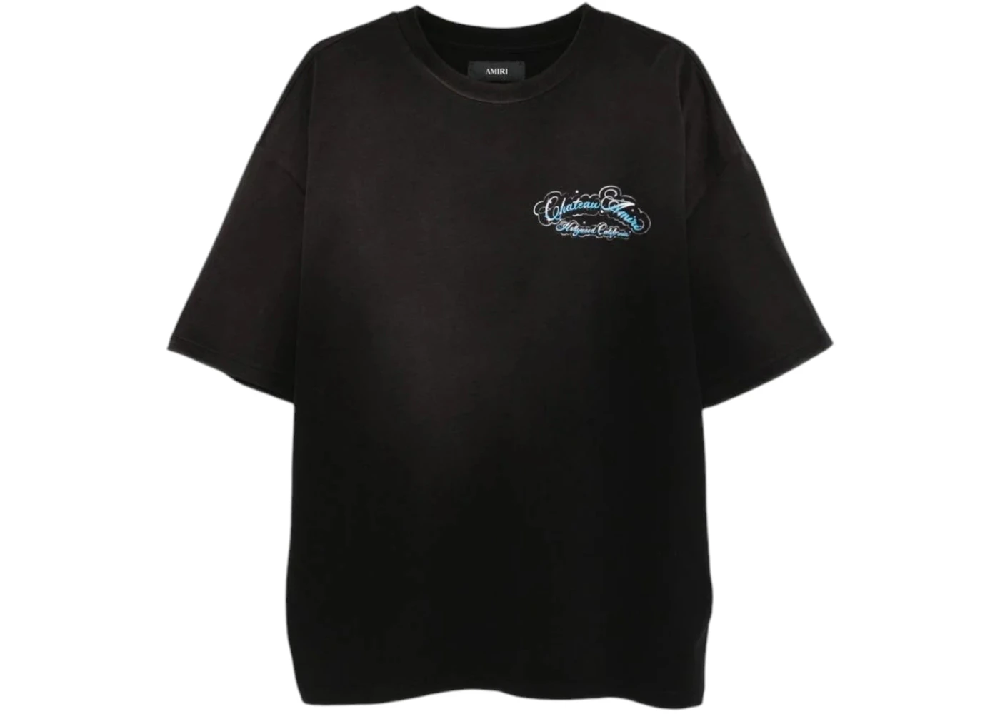 AMIRI Crystal Chateau Script Os Tee Black