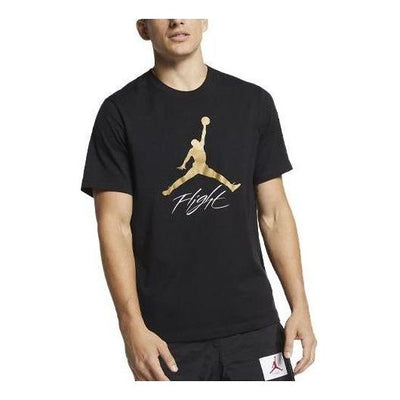 Air Jordan Jumpman Flight Logo T-Shirt 'Black Gold'