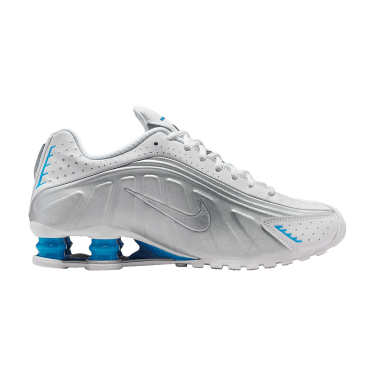 Nike Wmns Shox R4 'White Metallic Silver Blue Hero'