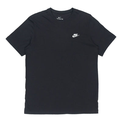 Nike Embroidered Logo Round Neck Short Sleeve Black