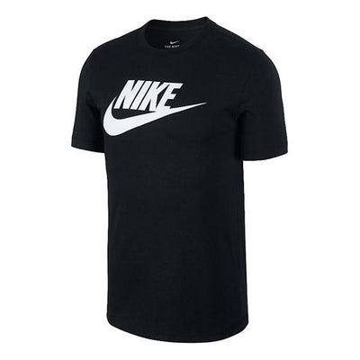Nike Men's Sportswear Tee Icon Futura Casual Sport Alphabet Printing Round NeckShort Sleeve Men's Black