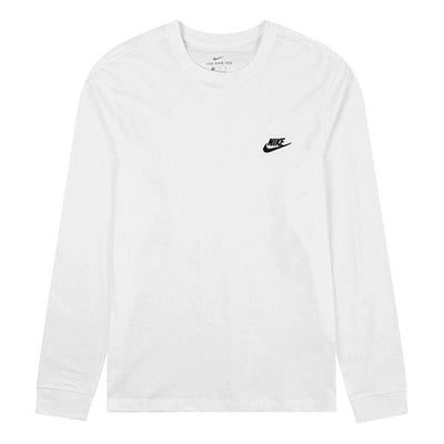 Nike M Nsw Club Casual Sports Round Neck Pullover Long Sleeves White