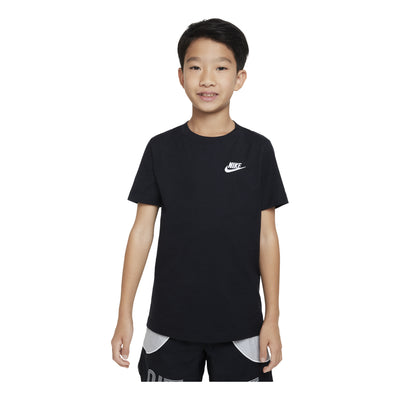 (GS) Nike Sportswear Logo T-shirt 'Black White'
