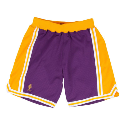 NBA Authentic Shorts Los Angeles Lakers Road 1996-97 'Purple Yellow'