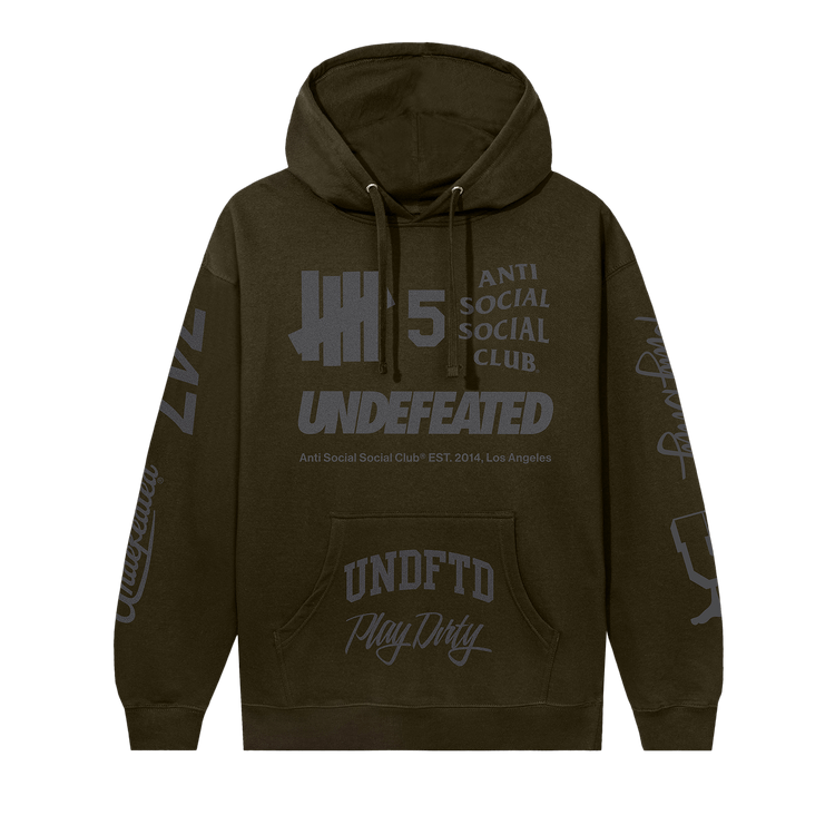 Anti Social Social Club x Undefeated Schizophrenia Hoodie 'Army'