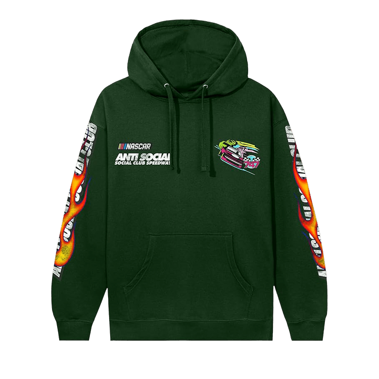 Anti Social Social Club x Nascar Daytona Hoodie 'Green'