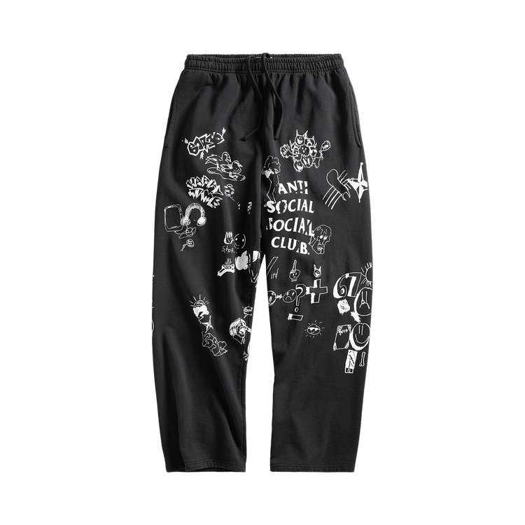 Anti Social Social Club Illustrated Sweats 'Black'