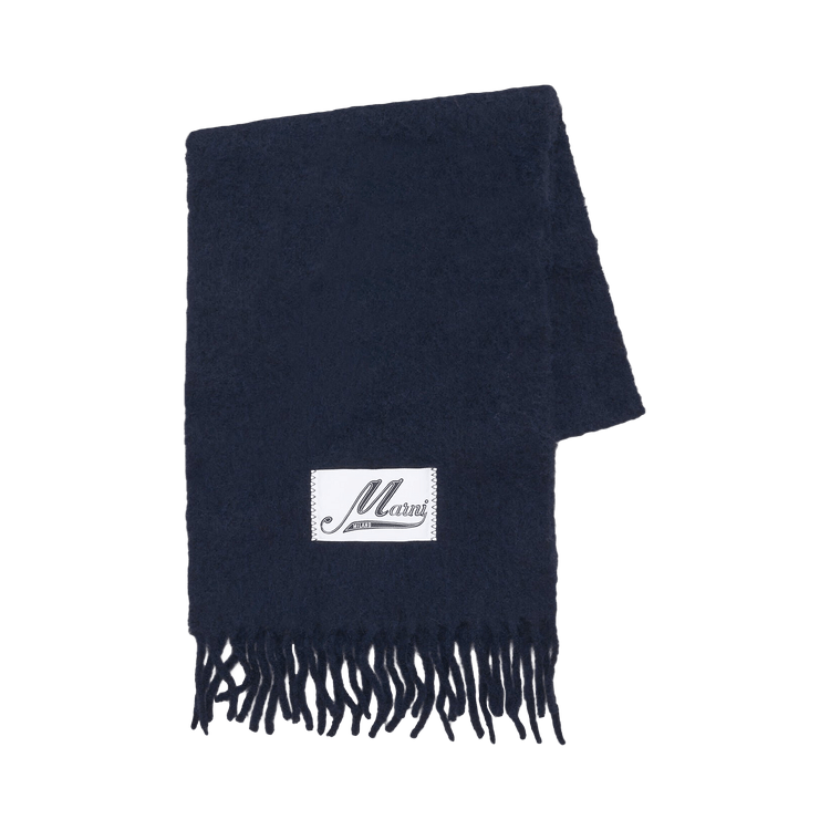 Marni Brushed Alpaca Scarf 'Blue'