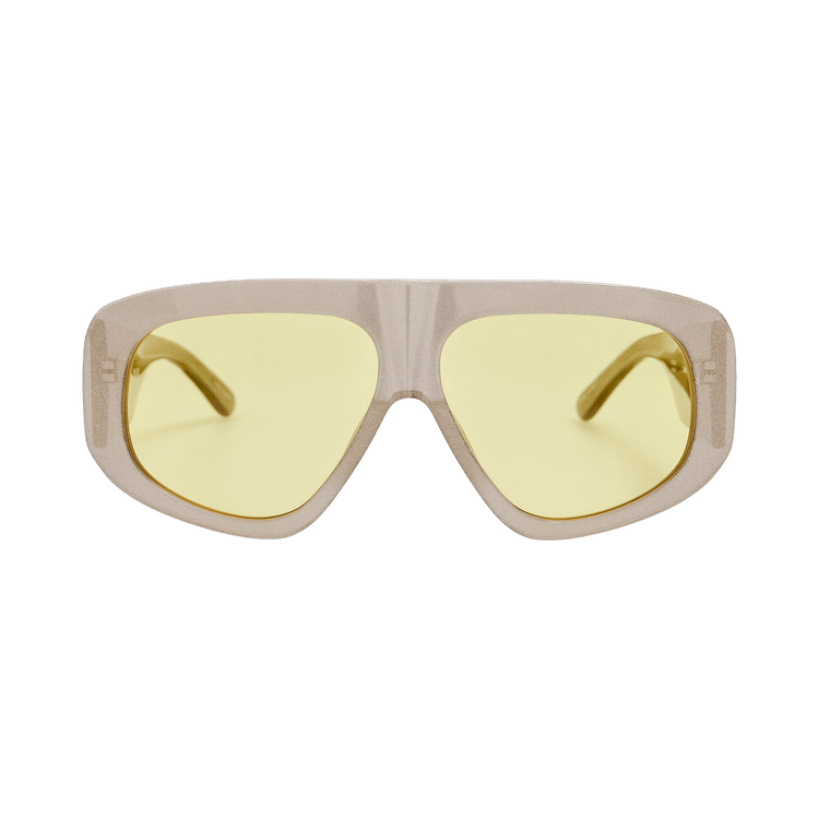 Linda Farrow x The Attico Sunglasses 'Milano Glitter/Silver/Yellow'