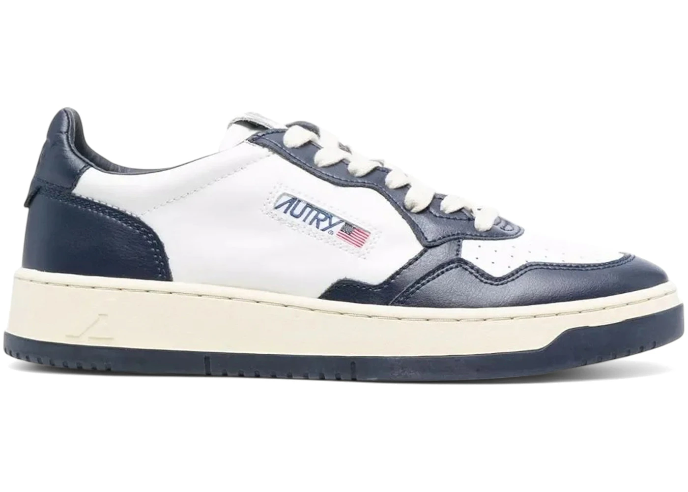 Autry Medalist Leather Low White Blue