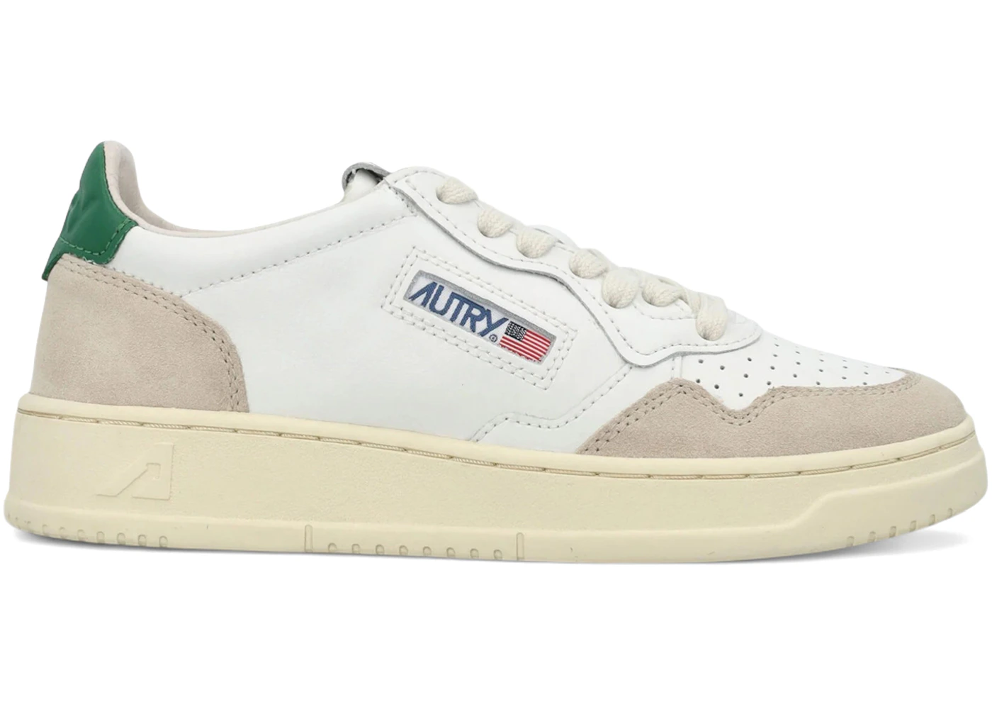 Autry Medalist Leather Low White Amazon Beige (Women's)
