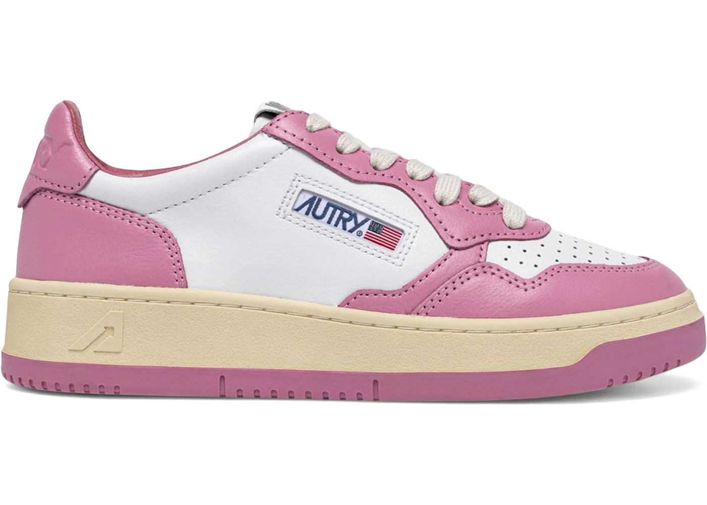 Autry Medalist Leather Low White Polignac (Women's)