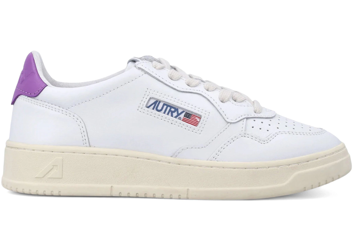 Autry Medalist Leather Low White Dewberry (Women's)