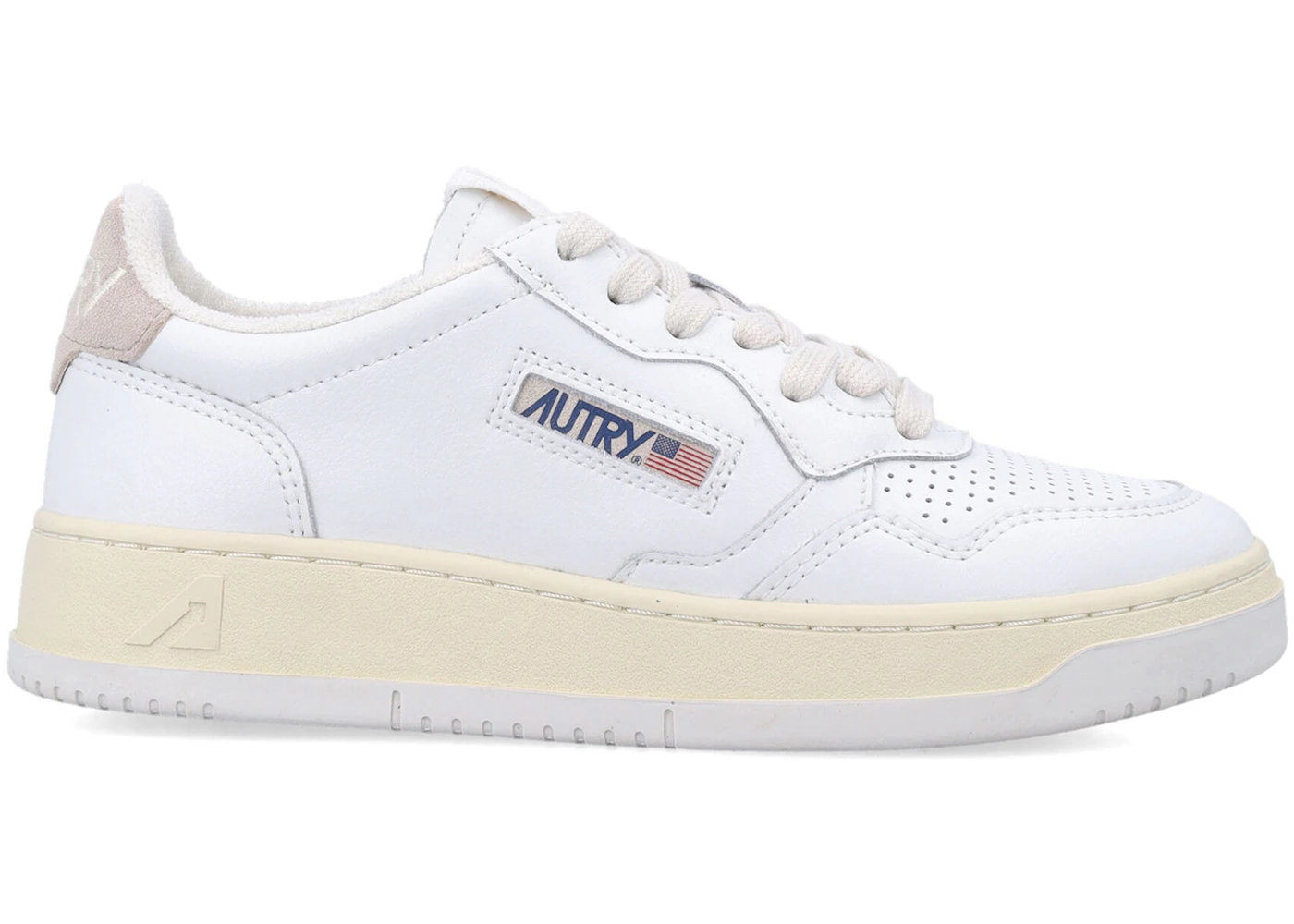 Autry Medalist Leather Low White Ivory (Women's)