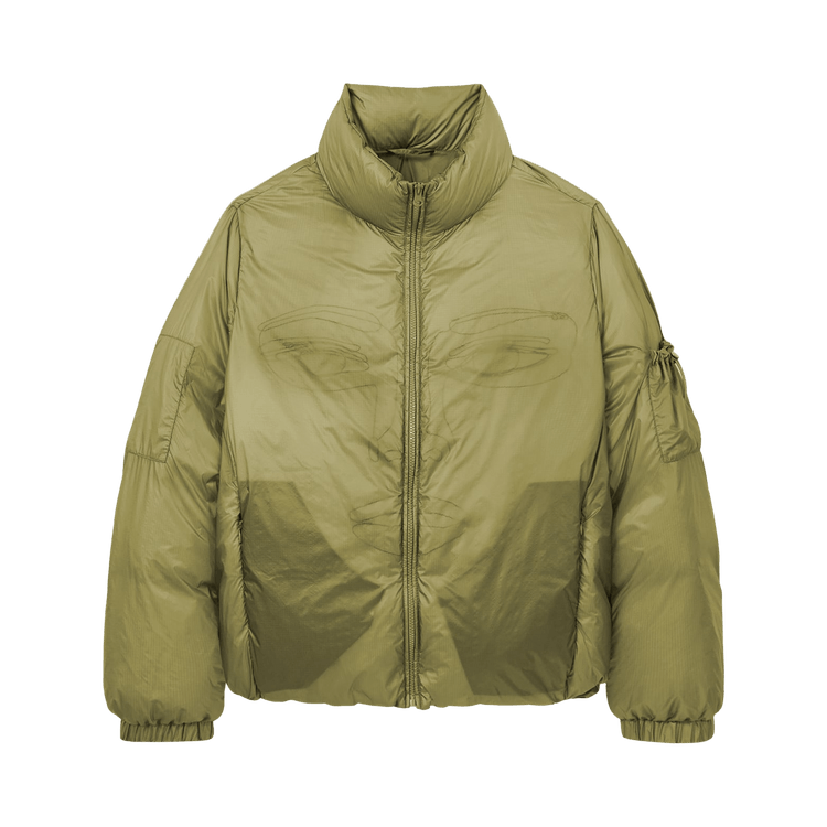 KidSuper Translucent Face Puffer 'Green'
