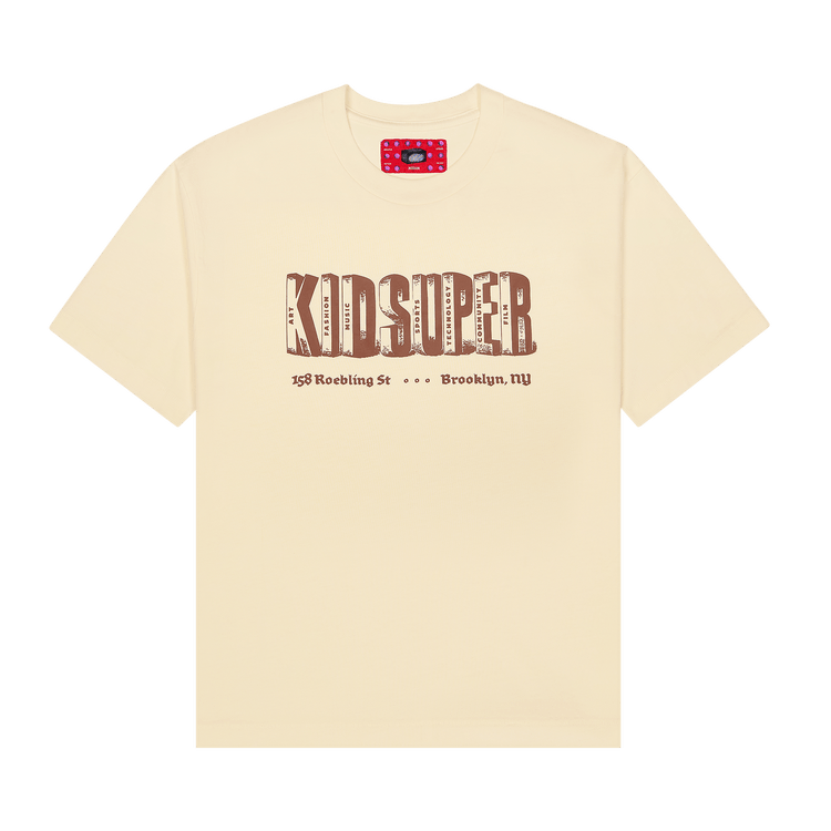 KidSuper Block Letters Tee 'Cream'
