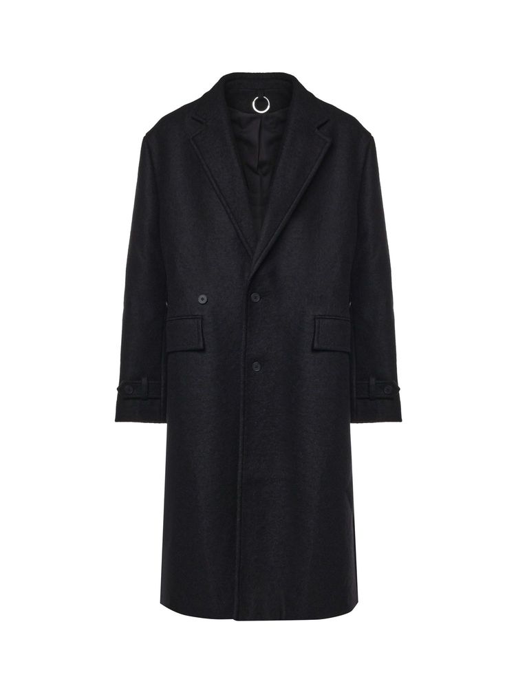 Heliot Emil Double-Breasted Long Coat