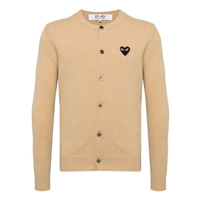 (WMNS) COMME des GARCONS PLAY FW25 Black Emblem Cardigan 'Beige'