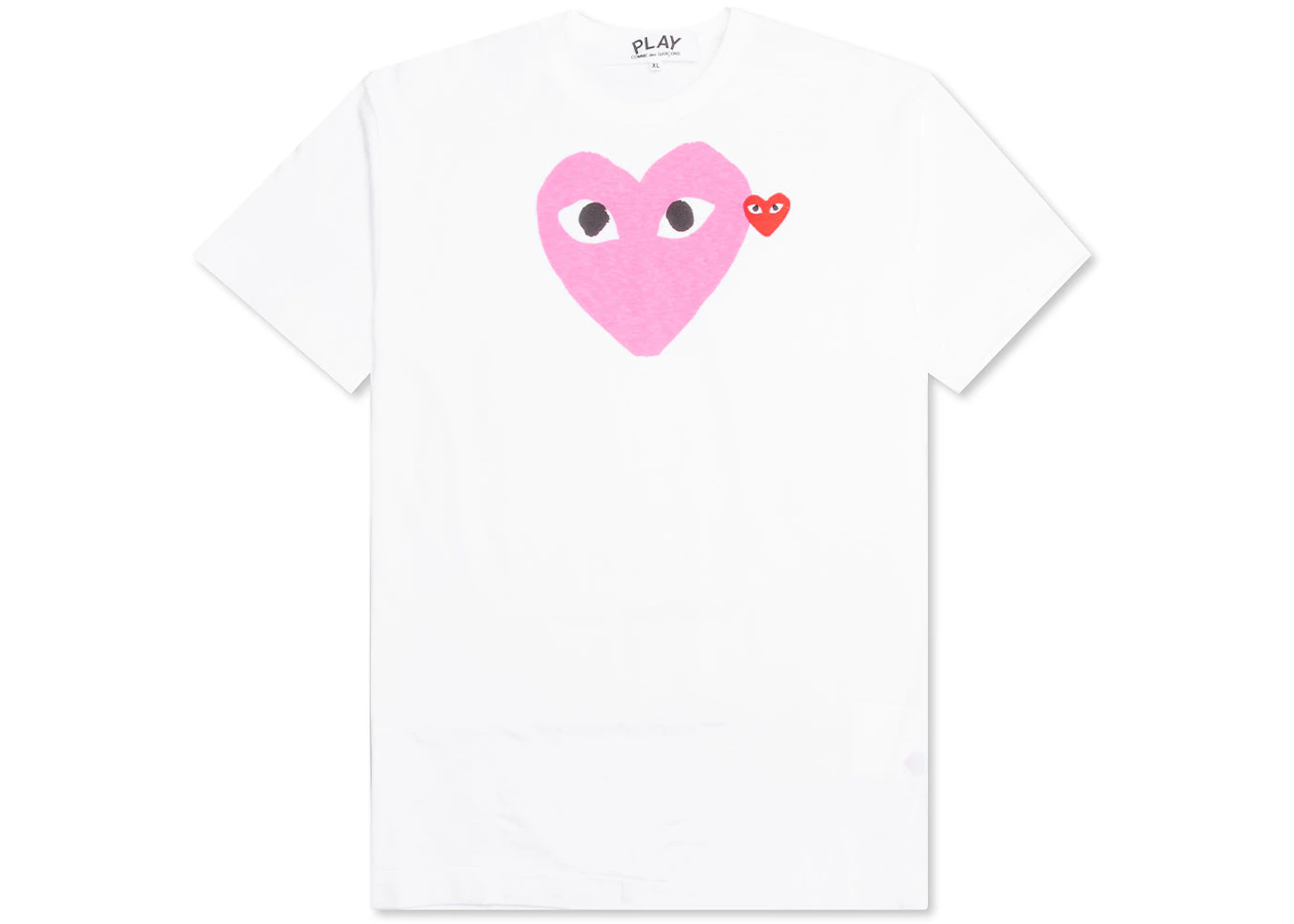 Comme des Garcons Play Red Emblem Heart T-shirt White/Pink