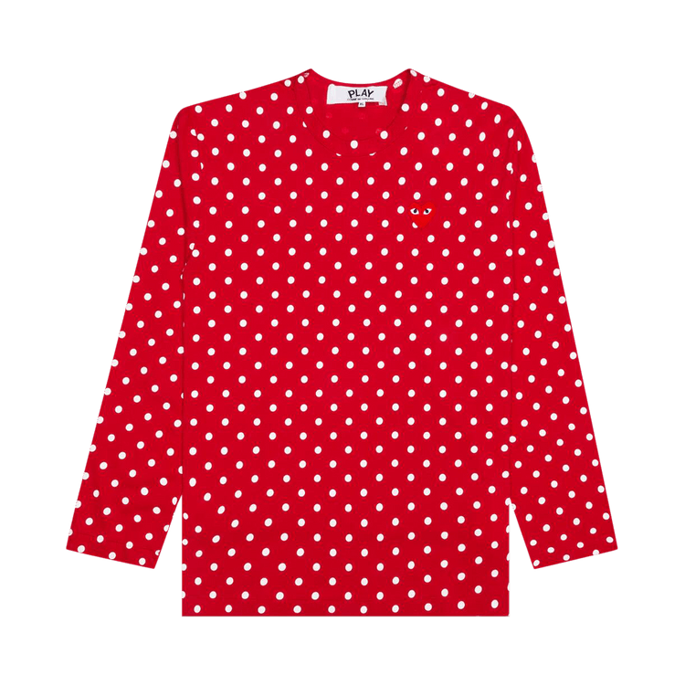 Comme des Garçons Polka Dot Long-Sleeve Tee 'Red'