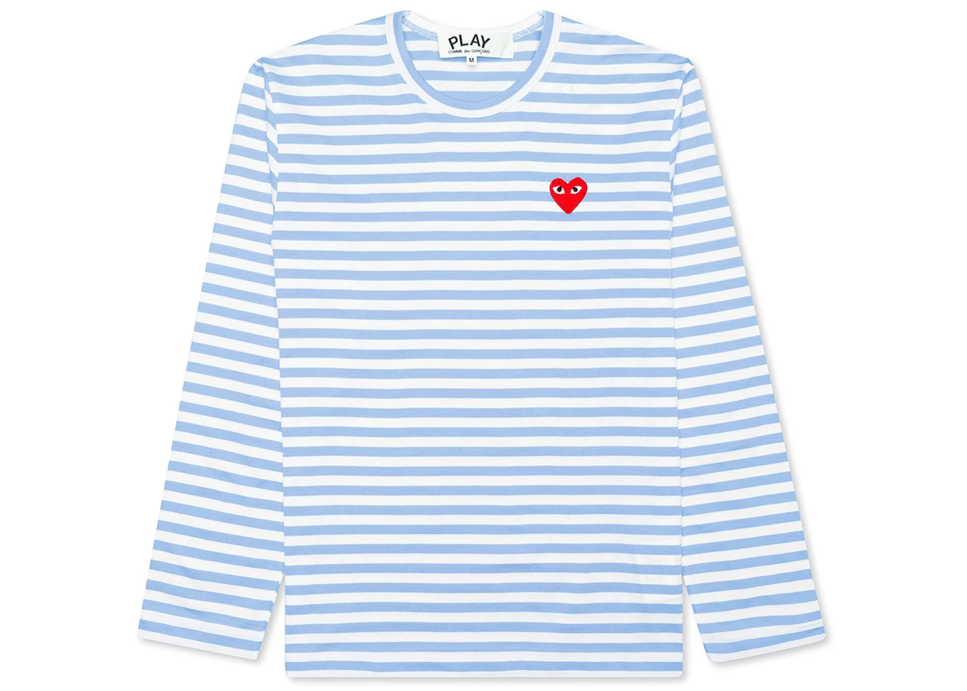 Comme des Garcons Play Pastelle Striped L/S T-shirt Blue/White