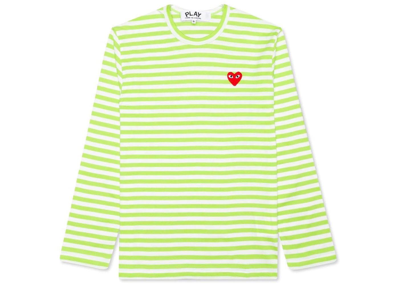 Comme des Garcons Play Pastelle Striped L/S T-shirt Green/White