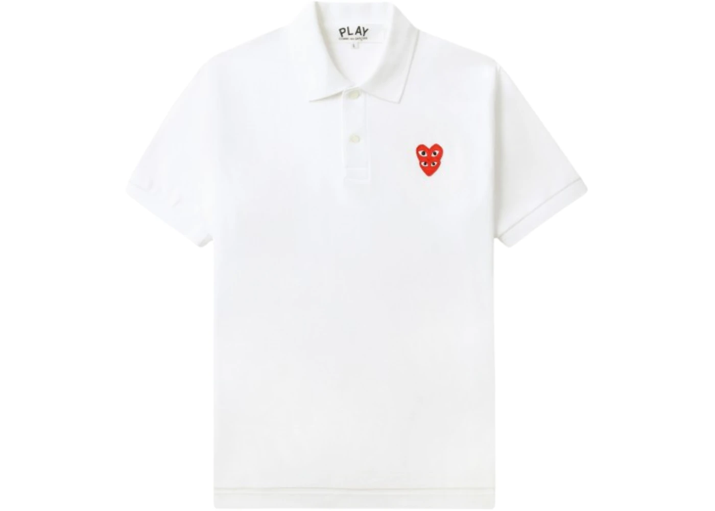 Comme des Garcons PLAY Logo Polo Shirt Shirt White