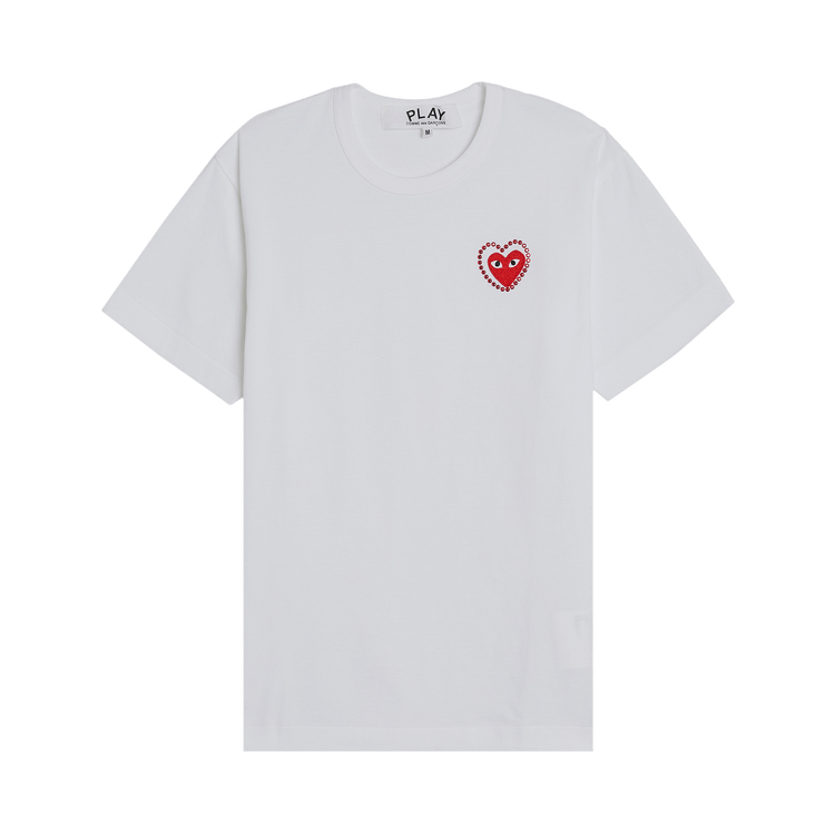 Comme des Garçons PLAY Metalstone Heart T-Shirt 'White/Red'