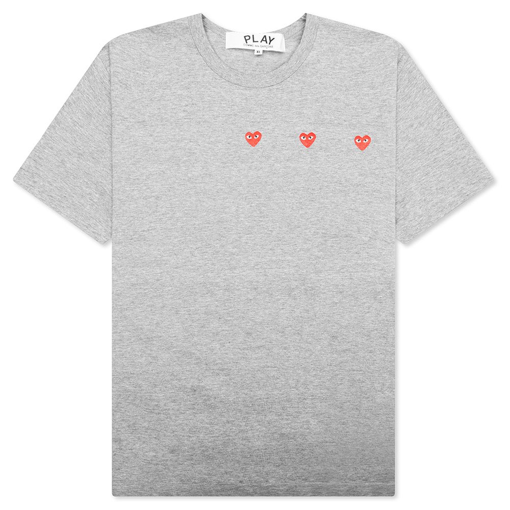 Comme des Garçons Play Kids Triple Hearts Crewneck T-Shirt