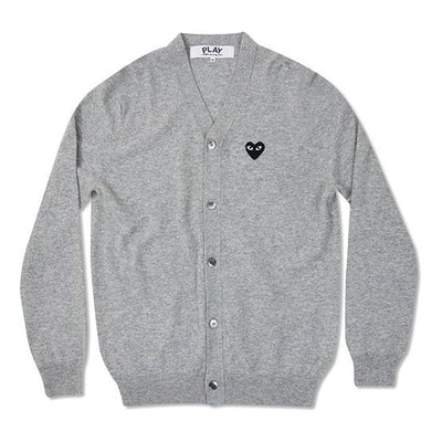 COMME des GARCONS PLAY V-Neck Cardigan Black Heart 'Grey'