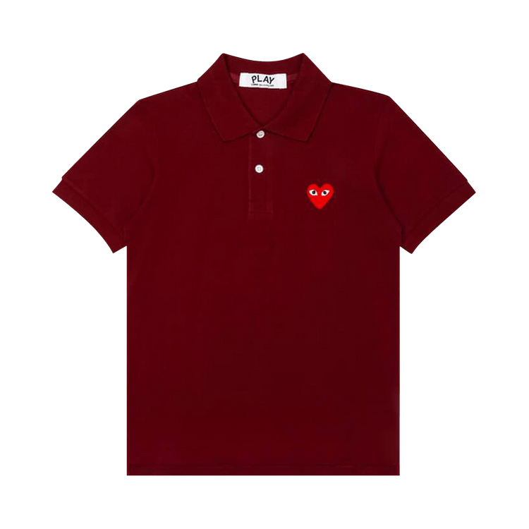 Comme des Garçons PLAY Red Heart Polo Shirt 'Burgundy'